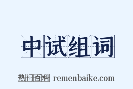 中试组词是什么意思的图片